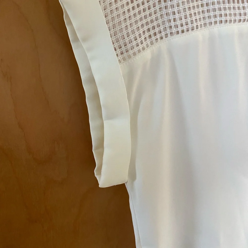 Express White Zipper-Front Top - Picture 6 of 8
